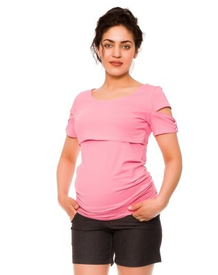 Be MaaMaa Těhotenské kraťasy Jeans Crush, černé, vel. XL