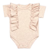 Mrofi Body kr. rukáv s volánkem, bavlna, zapínání vzadu, Emily