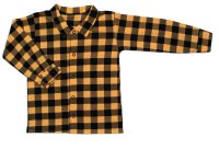 Mrofi Dětská košile dlouhý rukáv Luke - žluto/černá kostička