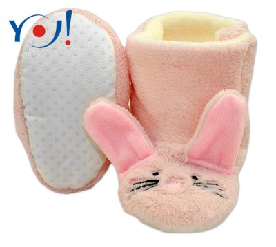 YO ! Botičky/capáčky polar - Králiček - sv. růžové