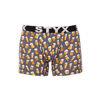 Styx Pánské boxerky long art sportovní guma pivo (U1357) S