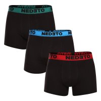 Nedeto 3PACK pánské boxerky černé (3NB002) L