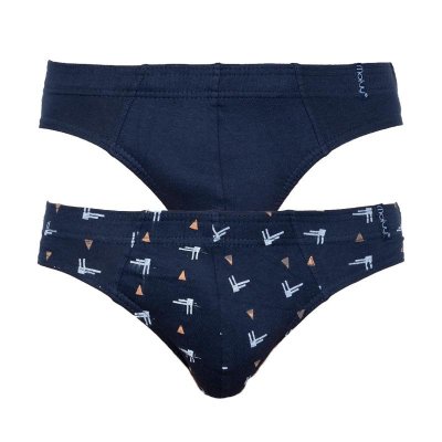 Molvy 2PACK Pánské slipy modré (KP-072-SBU) M