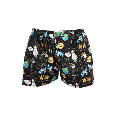 Styx Pánské trenky art klasická guma vesmír (A1758) XL