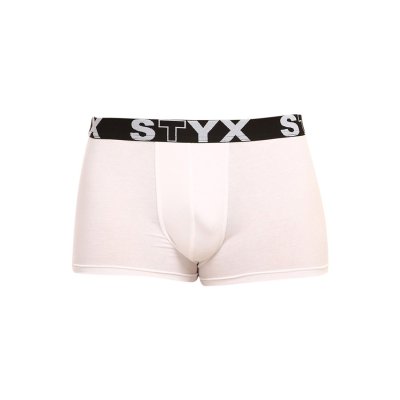 Styx Pánské boxerky sportovní guma bílé (G1061) XL