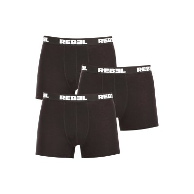 Nedeto 3PACK pánské boxerky Rebel černé (3NBR001) L