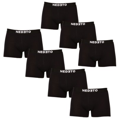 Nedeto 7PACK pánské boxerky černé (7NB001b) XL