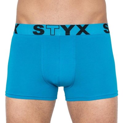 Styx Pánské boxerky sportovní guma nadrozměr světle modré (R969) 5XL
