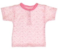 MBaby Bavlněné Polo tričko s krátkým rukávem vel. 74 Hvězdičky - růžové