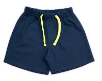 Mrofi Chlapecké kraťasy Artur, bavlna, modré se žlutou šňůrkou, vel. 98