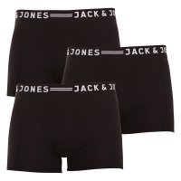 Jack and Jones 3PACK pánské boxerky černé (12081832 - black/black) XXL