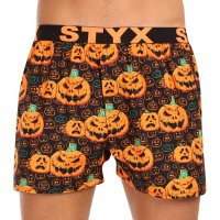 Styx Pánské trenky art sportovní guma Halloween dýně (B1755) L