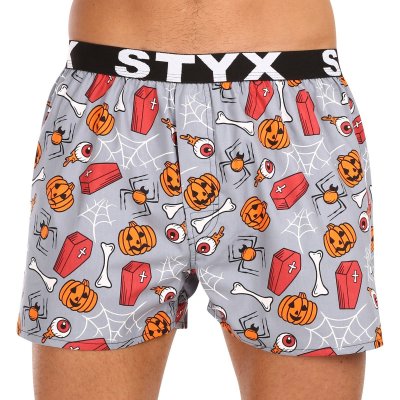 Styx Pánské trenky art sportovní guma Halloween rakve (B1752) M