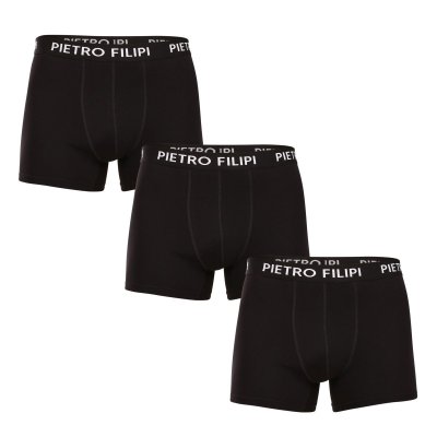 Pietro Filipi 3PACK pánské boxerky černé (3BCL002) XL