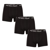 Pietro Filipi 3PACK pánské boxerky černé (3BCL002) XXL