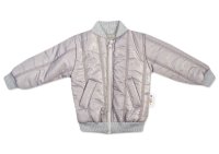 Baby Nellys Dětská prošívaná přechodová bunda, šedá, vel. 80