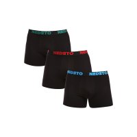 Nedeto 3PACK pánské boxerky černé (3NB003b) XXL