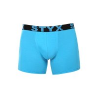 Styx Pánské boxerky long sportovní guma světle modré (U1169) L