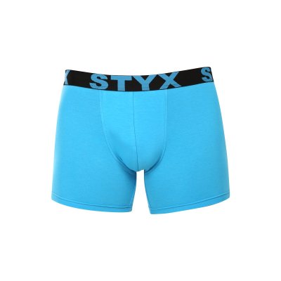 Styx Pánské boxerky long sportovní guma světle modré (U1169) L