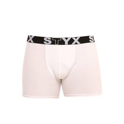 Styx Pánské boxerky long sportovní guma bílé (U1061) XL