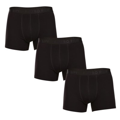 Pietro Filipi 3PACK pánské boxerky černé (3BCL001) XXL