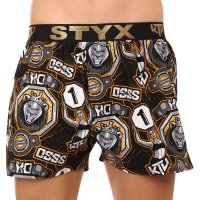 Styx Pánské trenky art / KTV sportovní guma - černá guma (BTC1655) S