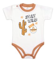 Mrofi Body kr. rukáv, bavlna, zapínání u krku Mexiko , ecru, vel. 74