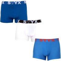 Styx 3PACK pánské boxerky sportovní guma nadrozměr vícebarevné (3R96817) 3XL