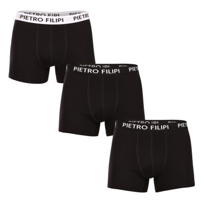 Pietro Filipi 3PACK pánské boxerky černé (3BCL006) XL