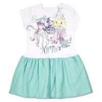 Nicol Dětské šaty , Mořská víla - zeleno/bílé, vel. 116