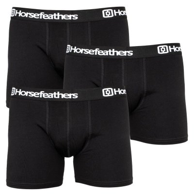 Horsefeathers 3PACK pánské boxerky černé (AM067A) XXL