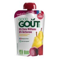 Good Gout BIO Hruška Williams s červenou řepou 4m+ kapsička 120 g Good Gout BIO Hruška Williams s červenou řepou 4m+ kapsička 120 g
