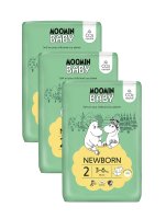 Moomin Baby 2 Newborn 3–6 kg měsíční balení eko plen 168 ks