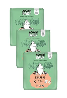 Moomin Baby 3 Midi 5–8 kg měsíční balení eko plen 144 ks