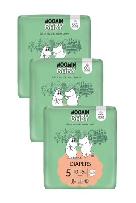 Moomin Baby 5 Maxi 10–16 kg měsíční balení eko plen 120 ks