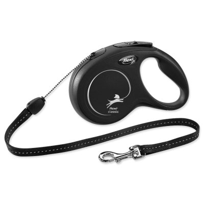 Flexi New Classic lanko S 8m do 12kg černé