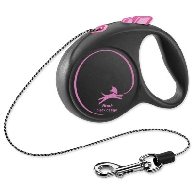 Flexi Black Design XS lanko 3m růžová do 8kg