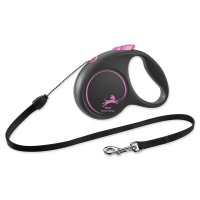 Flexi Black Design S lanko 5m růžová do 12kg
