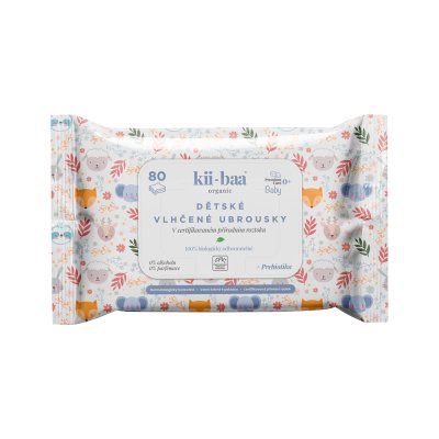 kii-baa organic Vlhčené ubrousky Baby premium 80 ks