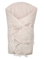 Baby Nellys Klasická retro zavinovačka NATURE šněrovací s výplní - béžová