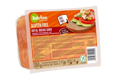 Balviten Royal Dark Bread bezlepkový chléb tmavý krájený 250 g