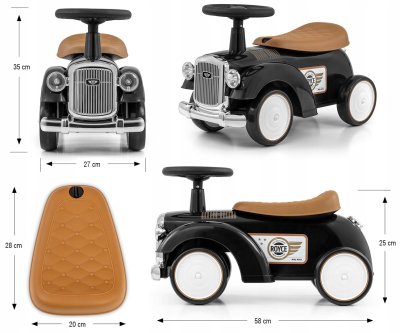 Jezdítko, odrážedlo retro Royce , black