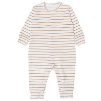 Kojenecký overálek, pyžámko bez šlapek, bavlna Proužek, béžový, vel. 62