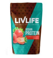 Livlife Vegan Protein s lyofilizovanou jahodou 490 g Livlife Vegan Protein s lyofilizovanou jahodou 490 g