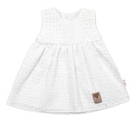 Baby Nellys Lehké Handmade šatičky Madeira, bílé, vel. 86 vel. 86