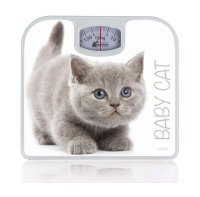 Pretty Up Osobní mechanická váha PU-04 130 kg bílá s dekorem