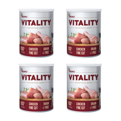 Akinu VITALITY Kuře jemně krájené konzerva pro psy 4 x 400 g