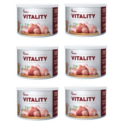 Akinu VITALITY Kuře jemně krájené konzerva pro psy 6 x 200 g