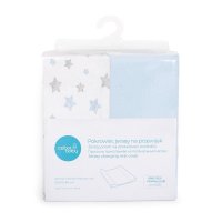 Ceba Potah na přebalovací podložku 50x70-80 cm 2 ks Blue+Blue Stars