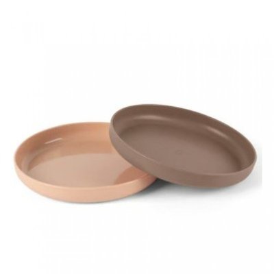 DANTOY Tiny Bio talíře Nude/Mocca 2ks 0m+